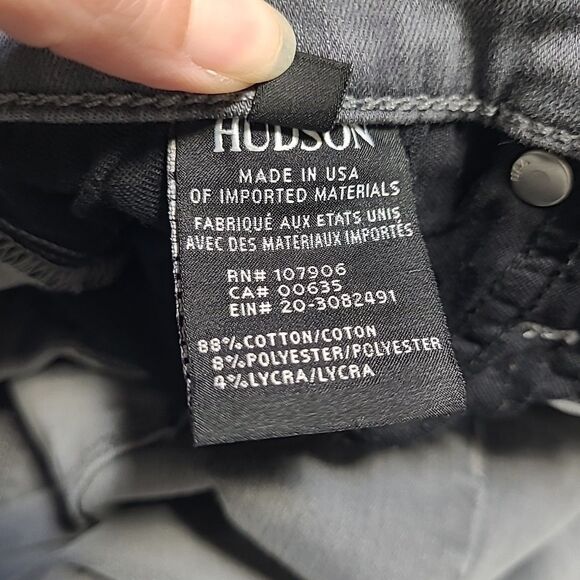 Hudson Women's Nico Mid Rise Super Skinny - Trooper Grey Size 27 - Picture 10 of 15